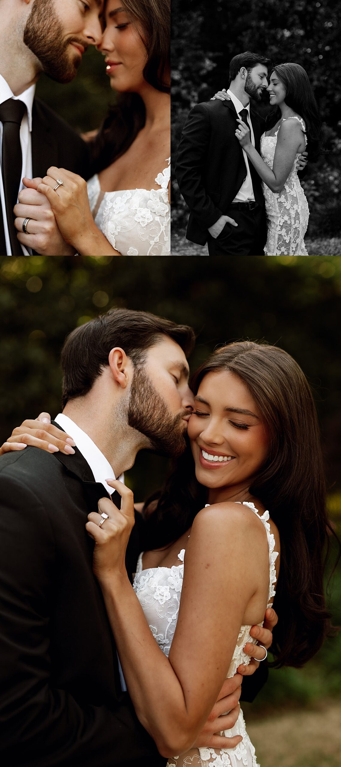 Man kisses woman on the cheek as she smiles by Kayla Longstreet Photography