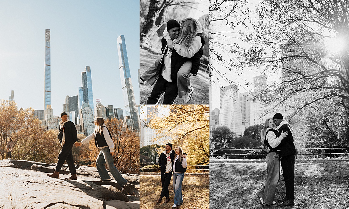Wife jumps on husbands back in black and white by Tampa wedding photographer
